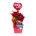 Box Romntica com 3 Rosas + Caneca + 1 Tablete Te amo